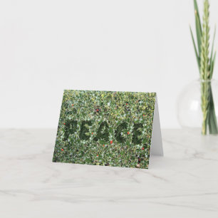 Peace Holly Christmas note card
