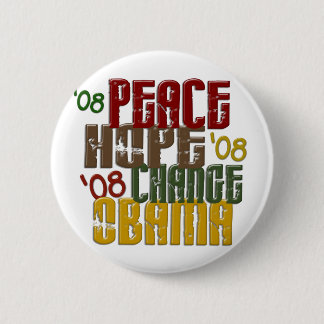 Peace Hope Change Obama 1 6 Cm Round Badge