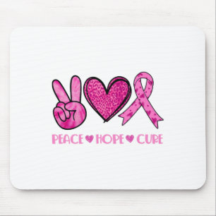 Peace Hope Cure Breast Cancer Awareness Family Sup Mouse Pad