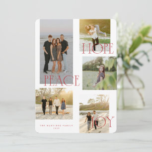 Peace Hope Joy Christmas Card