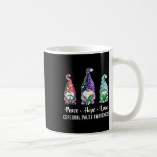 Peace Hope Love Gnomes Cerebral Palsy Awareness Coffee Mug