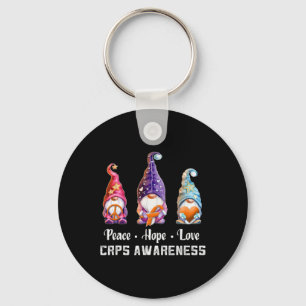 Peace Hope Love Gnomes Crps Awareness Key Ring