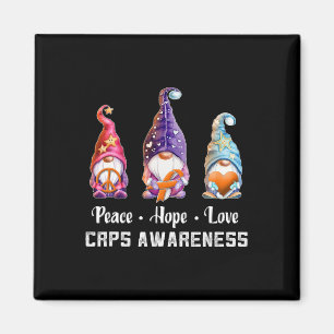 Peace Hope Love Gnomes CRPS Awareness Magnet