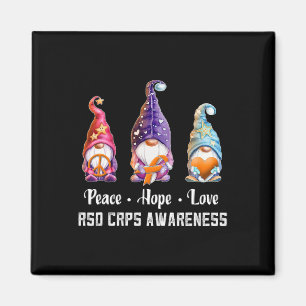 Peace Hope Love Gnomes Rsd Crps Awareness Magnet