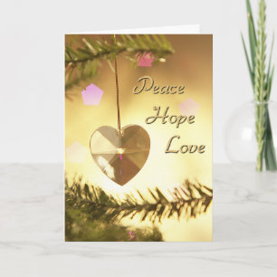Peace Hope Love holiday card