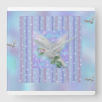 "Peace Hope Love" Large Clock