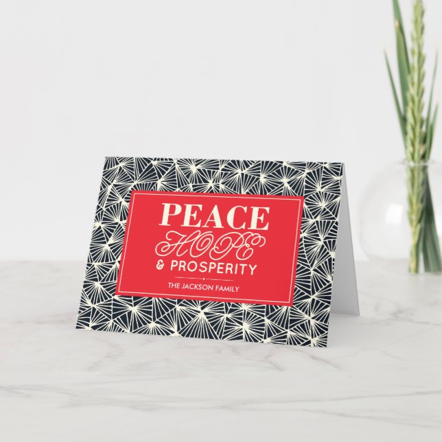 Peace, Hope & Prosperity Greeting Cards (Front)