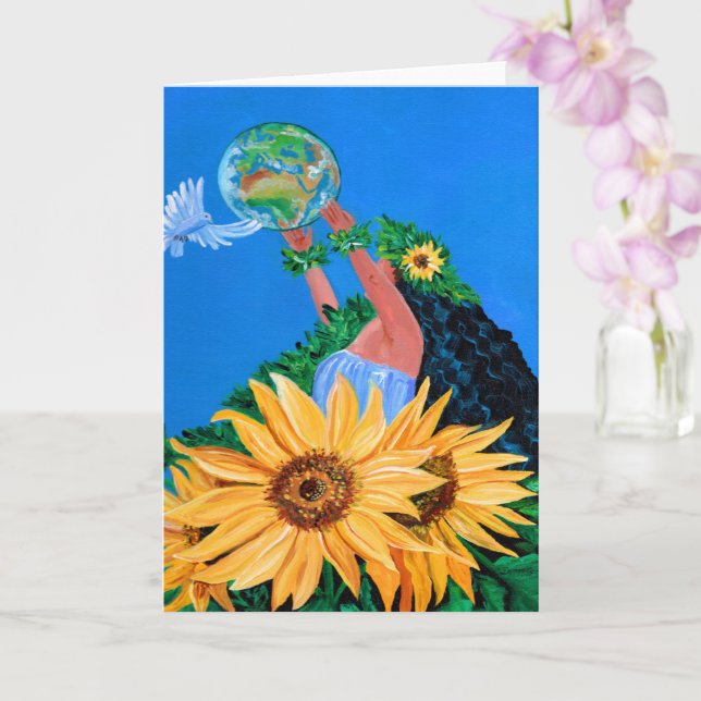 Peace Hula Goddess Card (Orchid)
