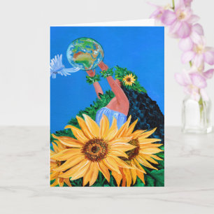 Peace Hula Goddess Card