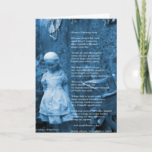 Peace I bring you thoughtful greeting card poem