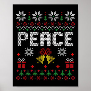Peace I Come In Peace Christmas Couple Matching Ug Poster