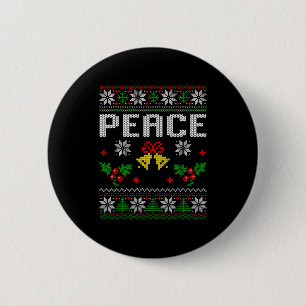 Peace I Come In Peace Couple Matching Ugly Christm 6 Cm Round Badge