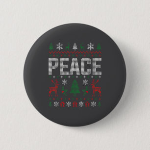 Peace I Come In Peace Couple Matching Ugly Christm 6 Cm Round Badge