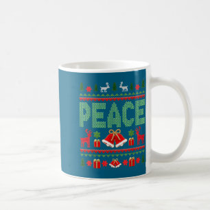 Peace I Come In Peace Couple Matching Ugly Christm Coffee Mug