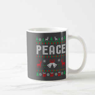 Peace I Come In Peace Couple Matching Ugly Christm Coffee Mug