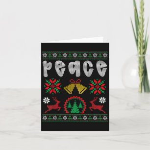 Peace - I Come In Peace Ugly Christmas Couple Matc Card