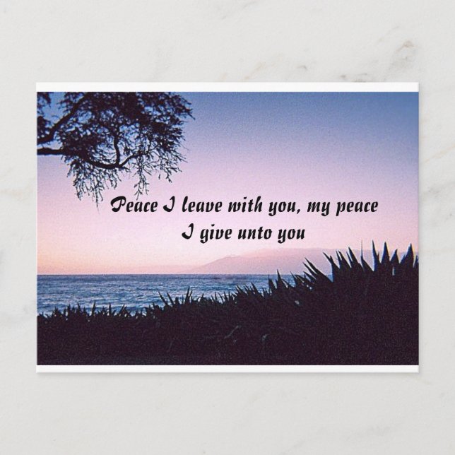 Peace I Leave Postcard (Front)