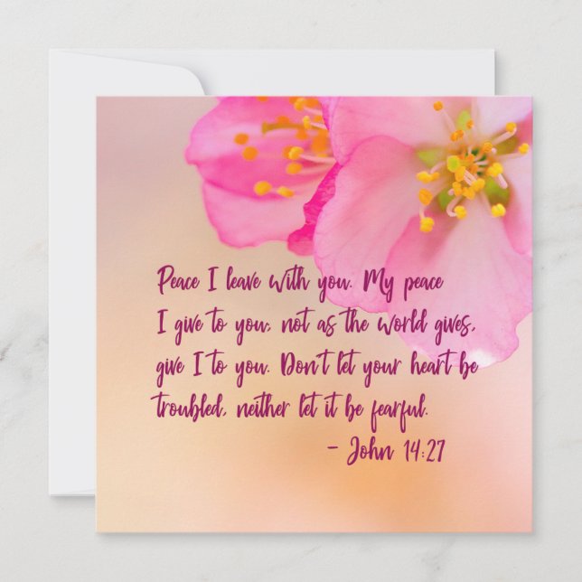 Peace I Leave With You Christian Floral (Front)