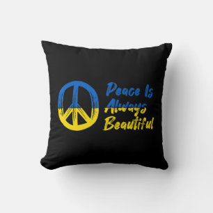 Peace I Stand With Ukraine Support Cushion