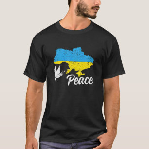 Peace I Stand With Ukraine USA Support For Ukraini T-Shirt