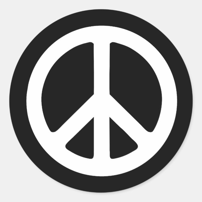 Peace Ideology Classic Round Sticker (Front)