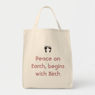 Peace in Birth Tote Bag