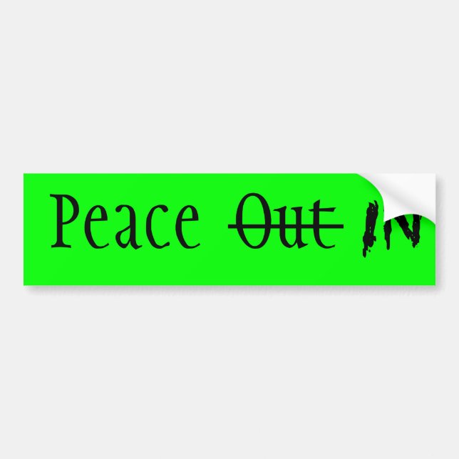 Peace In Bumper Sticker (Front)
