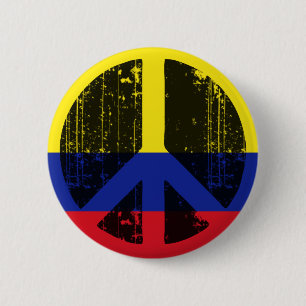 Peace In Colombia 6 Cm Round Badge