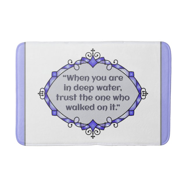 Peace in deep waters bath mat (Front)