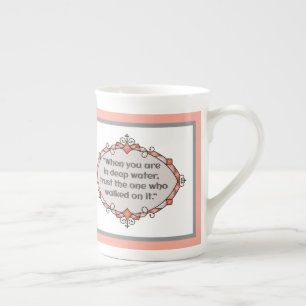 Peace in deep waters bone china mug