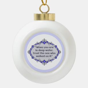 Peace in deep waters ceramic ball christmas ornament