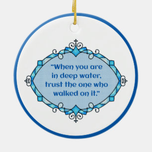 Peace in deep waters ceramic ornament