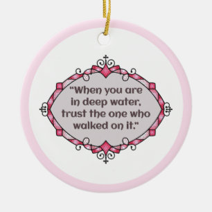 Peace in deep waters ceramic ornament
