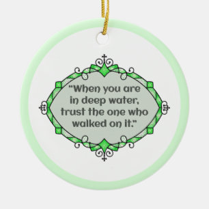 Peace in deep waters ceramic ornament