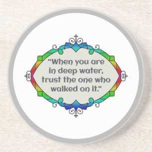 Peace in deep waters coaster