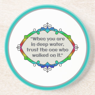 Peace in deep waters coaster