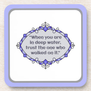 Peace in deep waters coaster