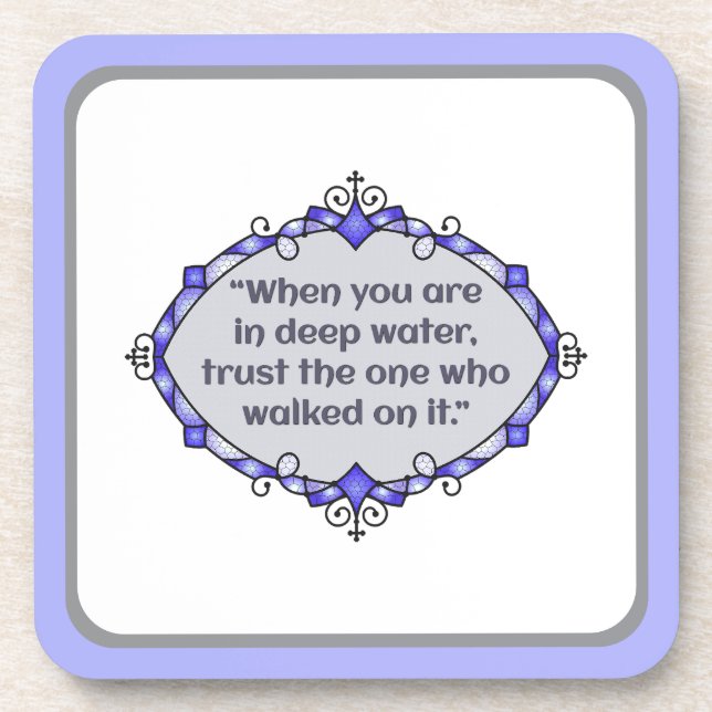 Peace in deep waters coaster (Front)