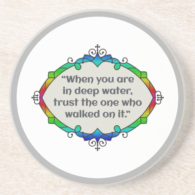 Peace in deep waters coaster (Front)