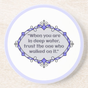 Peace in deep waters coaster