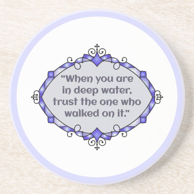 Peace in deep waters coaster (Front)