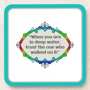 Peace in deep waters coaster