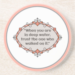 Peace in deep waters coaster