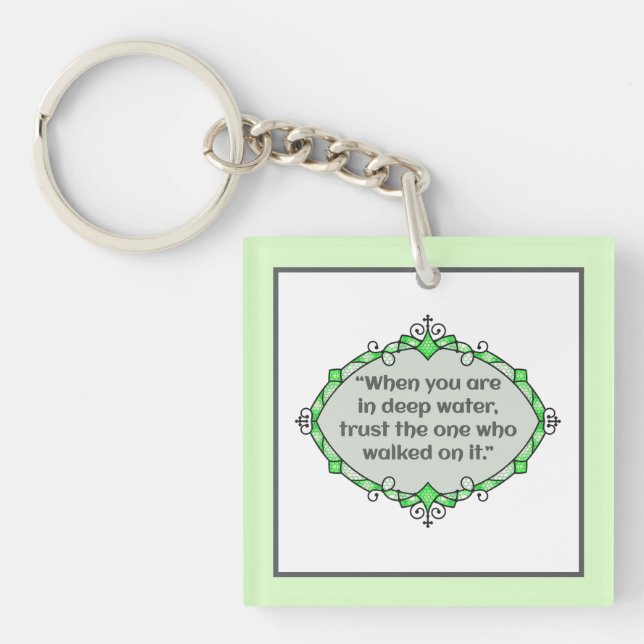 Peace in deep waters key ring (Front)