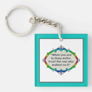 Peace in deep waters key ring