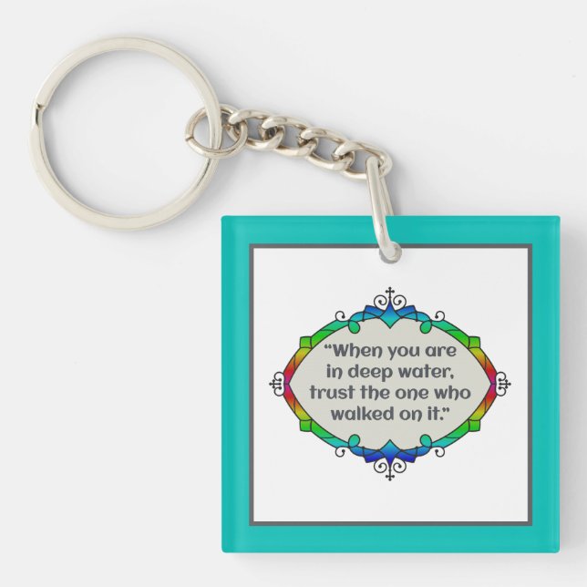 Peace in deep waters key ring (Front)