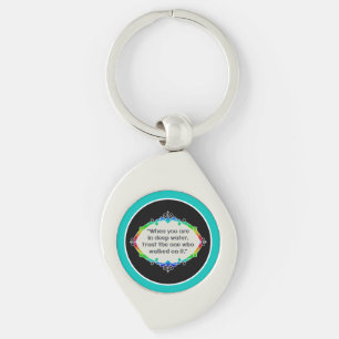 Peace in deep waters key ring