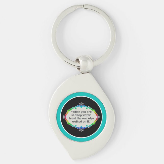 Peace in deep waters key ring (Front)