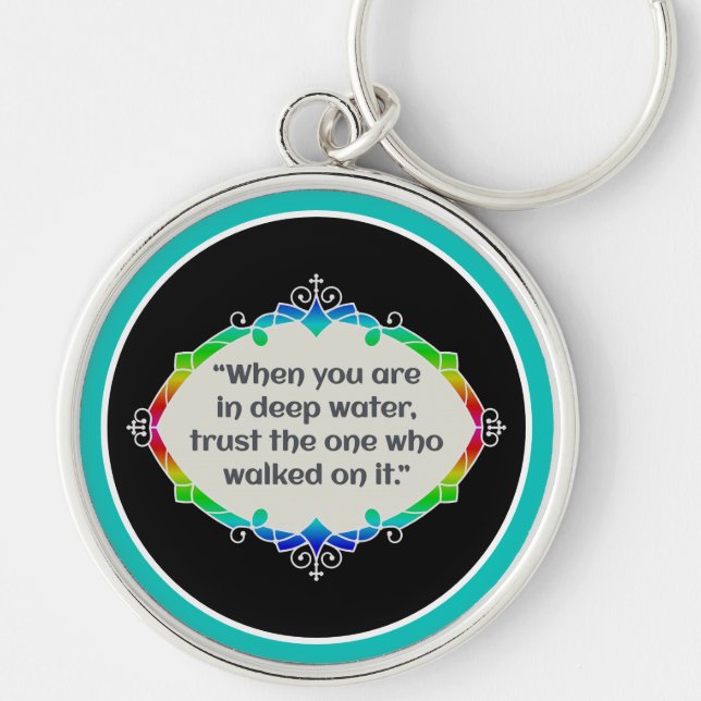 Peace in deep waters key ring (Front)