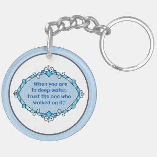 Peace in deep waters key ring